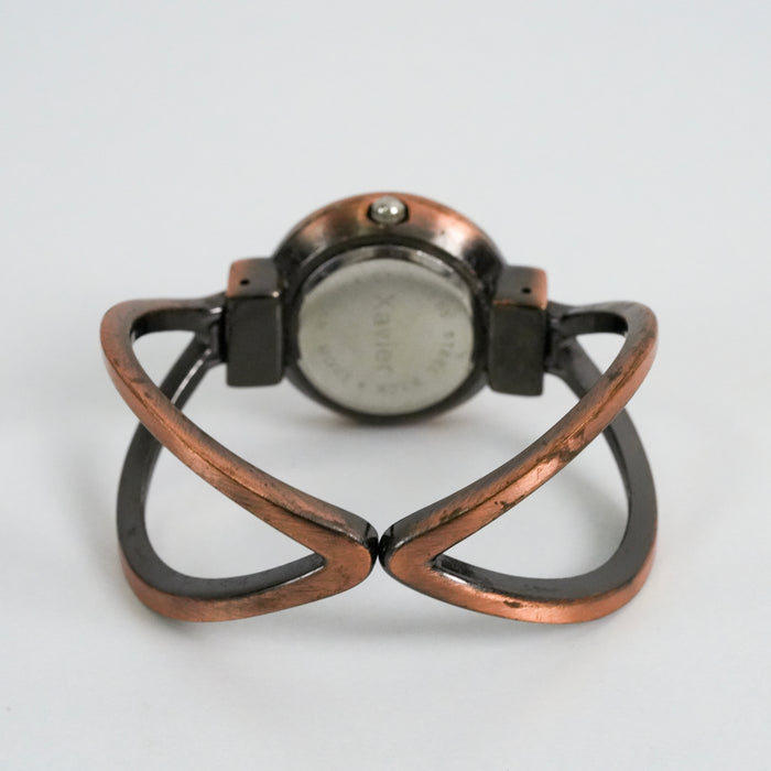 Vintage Xavier Copper-Tone Bangle Watch, Japanese Quartz