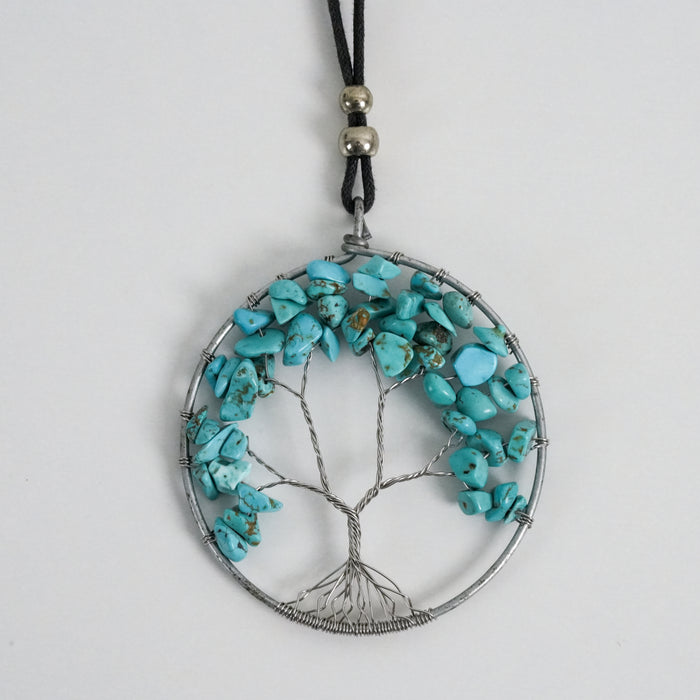 Vintage Tree of Life Necklace, Handmade Wire Wrapped Pendant
