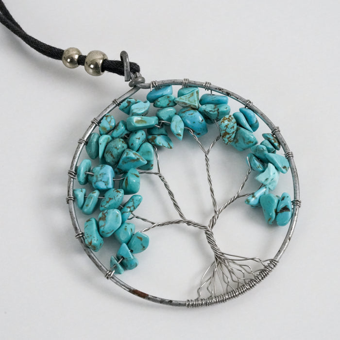 Vintage Tree of Life Necklace, Handmade Wire Wrapped Pendant