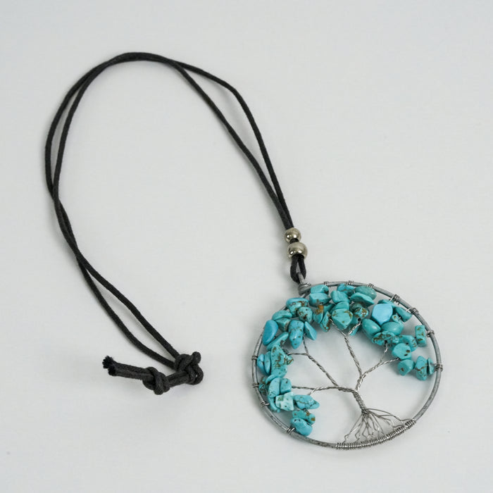 Vintage Tree of Life Necklace, Handmade Wire Wrapped Pendant