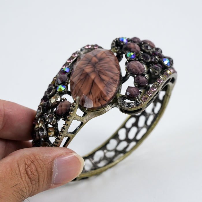 Vintage Purple Statement Cuff Bracelet