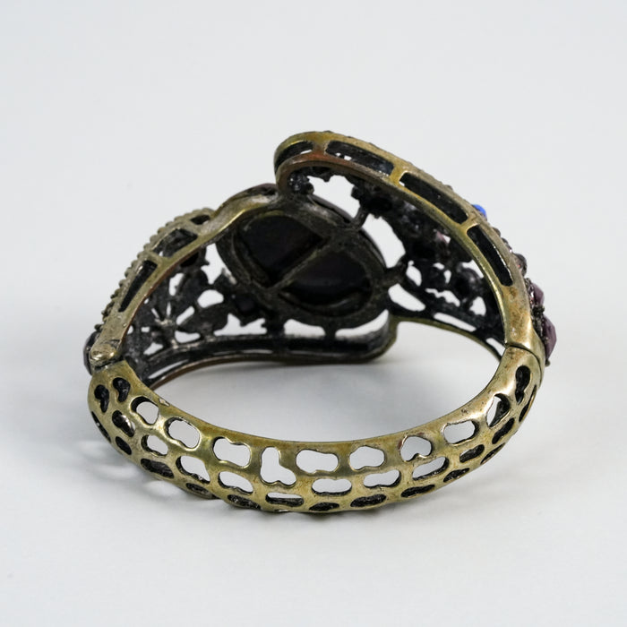 Vintage Purple Statement Cuff Bracelet