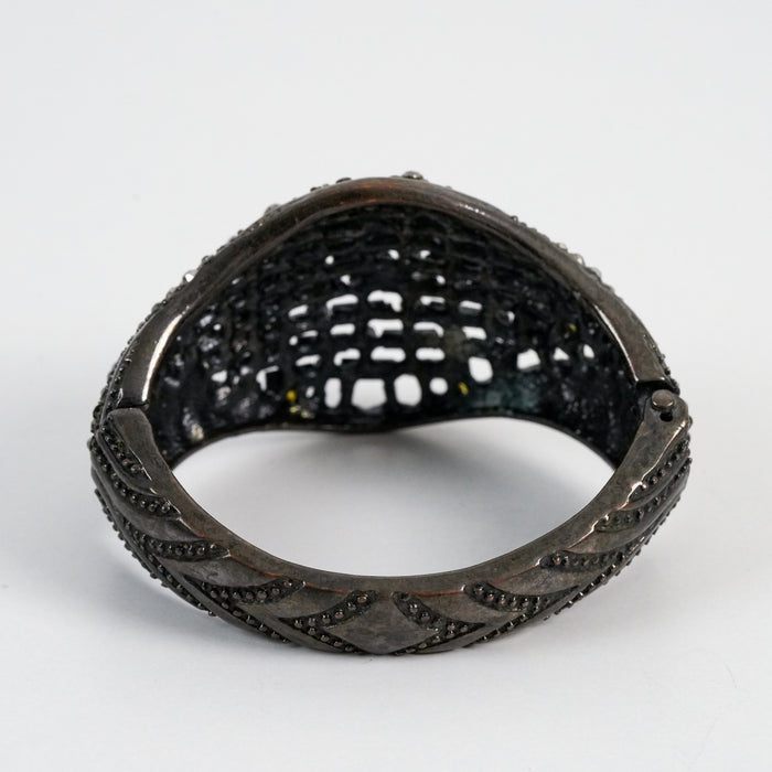 Vintage Black & Silver Statement Cuff Bracelet