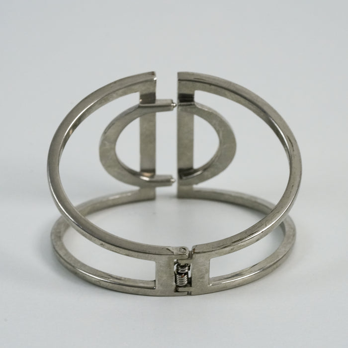 Vintage Silver Minimalist Geometric Statement Cuff Bracelet