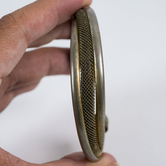 Vintage Mesh Double-Band Open Cuff Bracelet