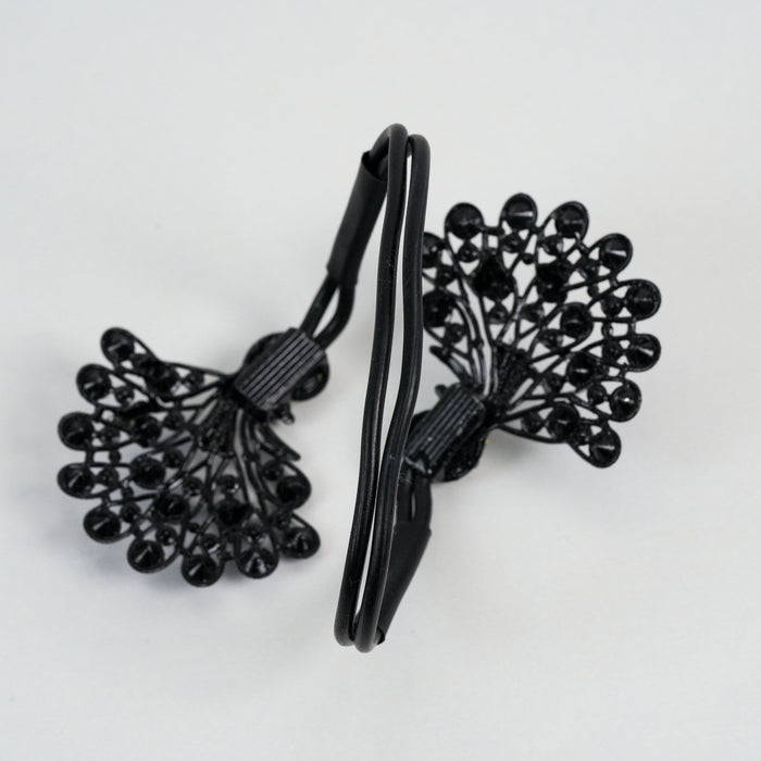 Vintage Sapphire Blue Peacock Feather Statement Bracelet