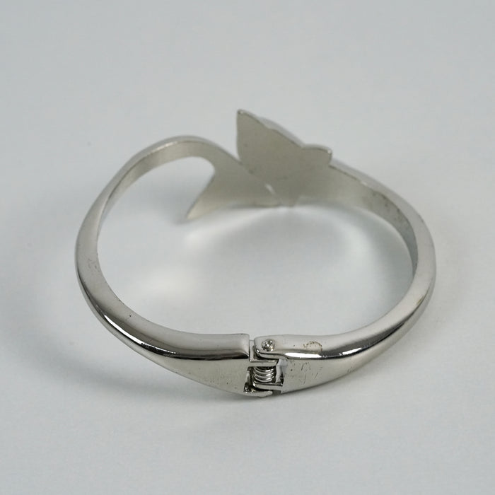 Vintage Silver-Tone Dolphin Cuff Bracelet