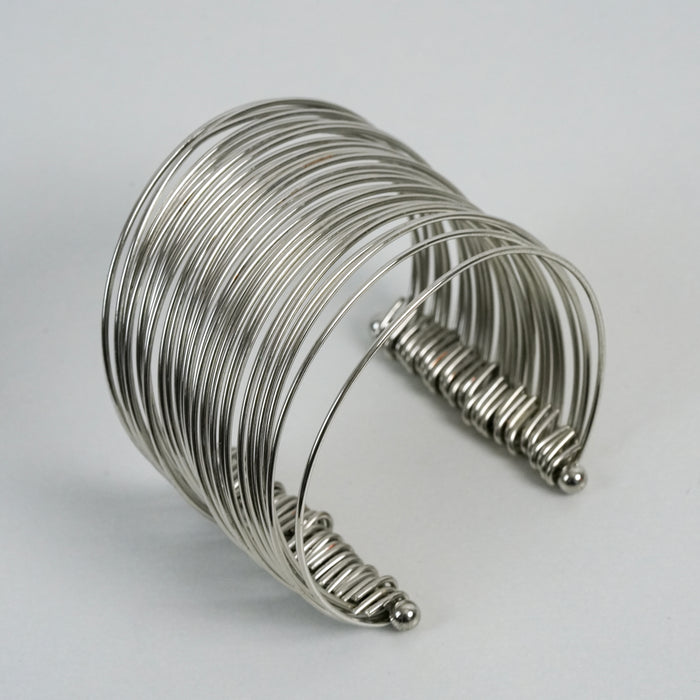 Vintage Silver-Tone Multi-Wire Cuff Bracelet