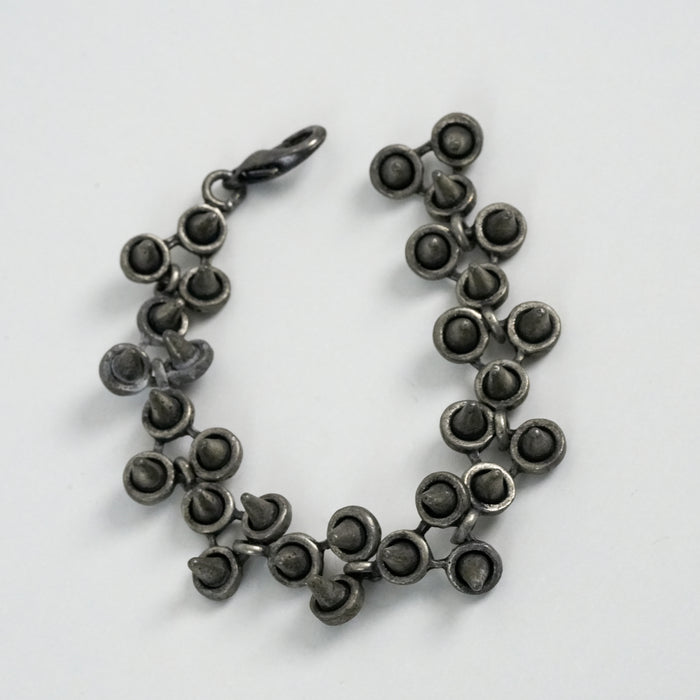 Vintage Gunmetal Spiked Link Chain Bracelet
