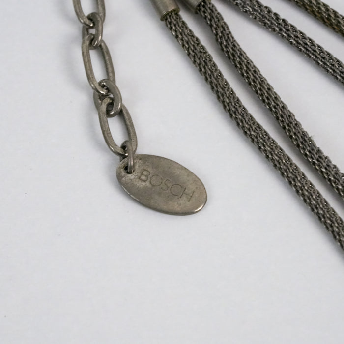 Vintage BOSCH Silver-Tone Layered Disc Pendant Necklace