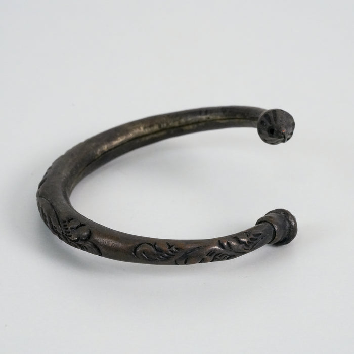 Vintage Black Metal Arrowhead Cuff Bracelet