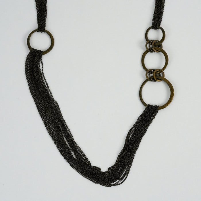 Vintage Black Multi-Chain Statement Necklace or Waist Belt