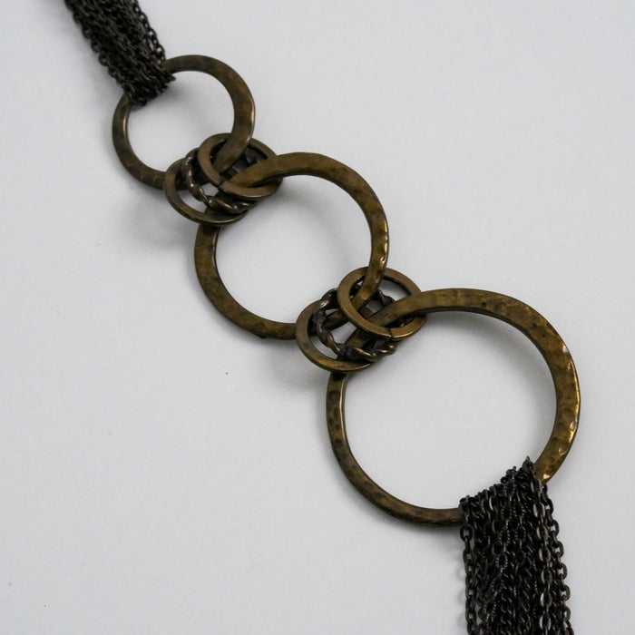 Vintage Black Multi-Chain Statement Necklace or Waist Belt