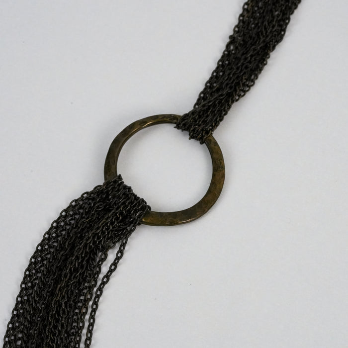 Vintage Black Multi-Chain Statement Necklace or Waist Belt