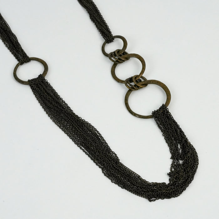 Vintage Black Multi-Chain Statement Necklace or Waist Belt
