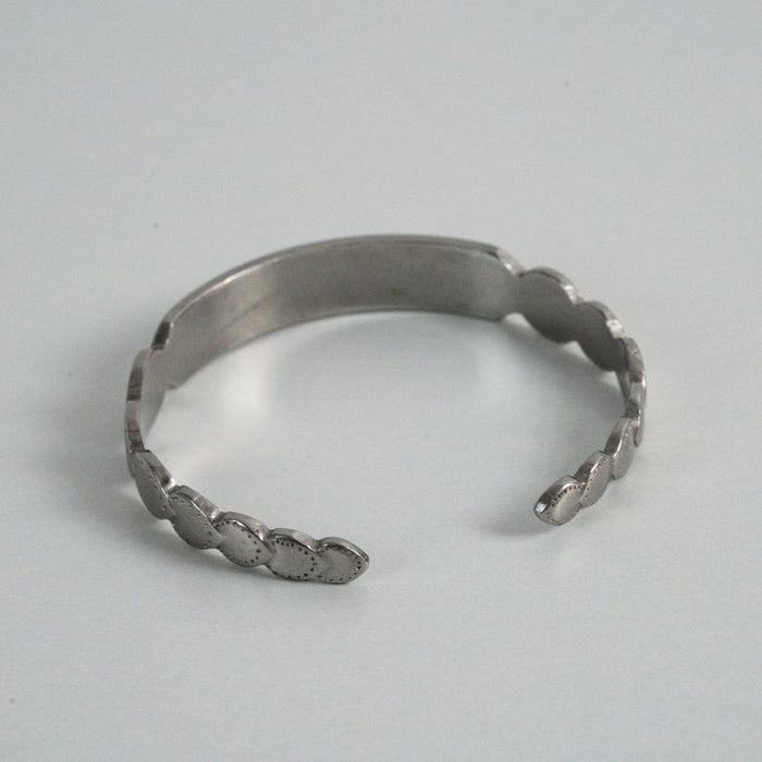 Vintage Silver-Tone Sculptural Cuff Bracelet