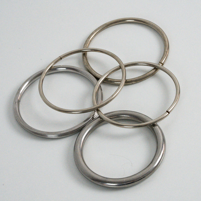 Vintage Silver-Tone Five-Piece Bangle Set