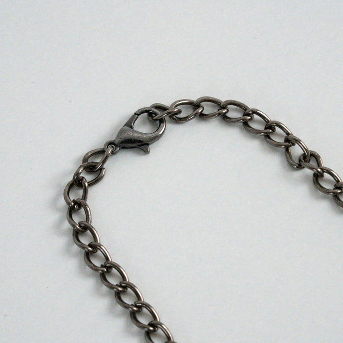 Vintage Silver-Tone Geometric Charm Necklace