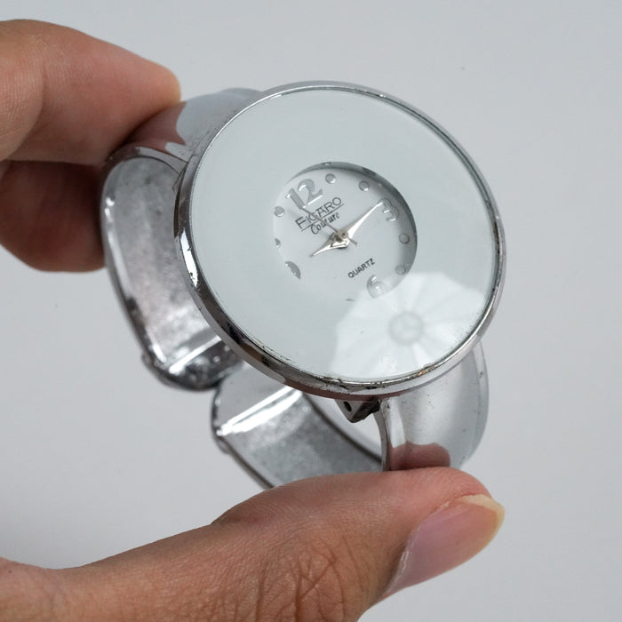 Vintage Figaro Couture Silver Cuff Watch
