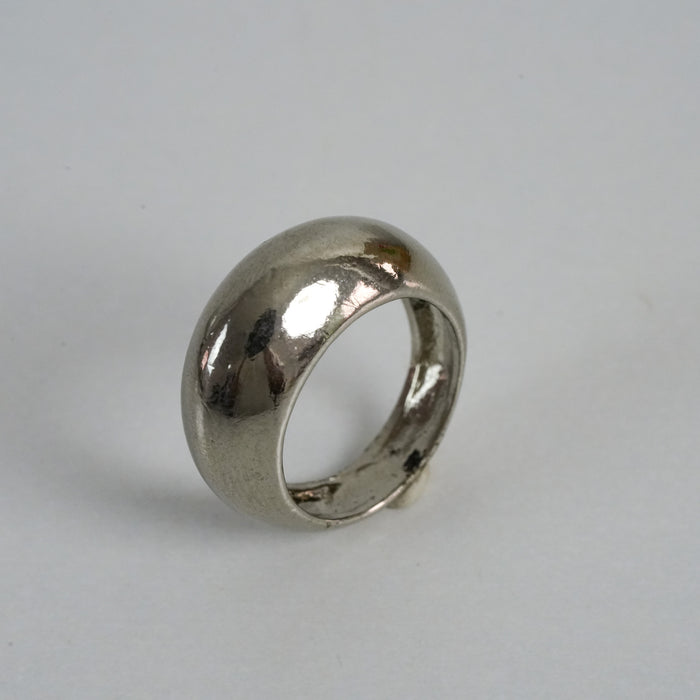 Vintage Silver-Tone Chunky Dome Statement Ring