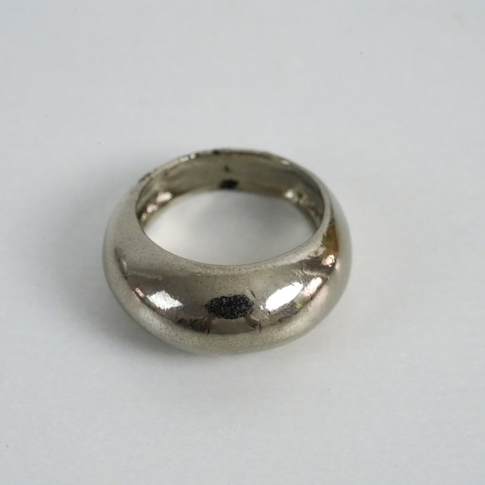 Vintage Silver-Tone Chunky Dome Statement Ring