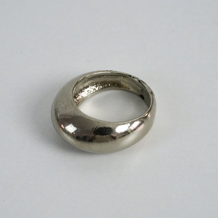 Vintage Silver-Tone Chunky Dome Statement Ring