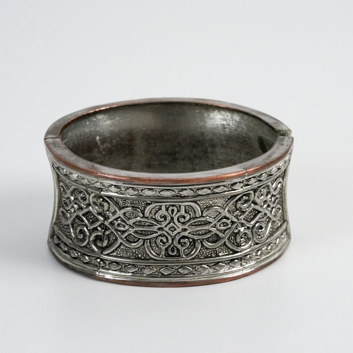 Vintage Ornate Silver Cuff Bracelet