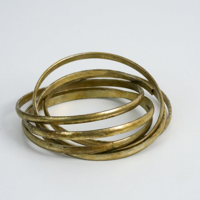 Vintage Gold-Tone Bangle Bracelet Set