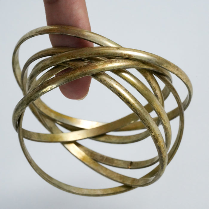 Vintage Gold-Tone Bangle Bracelet Set