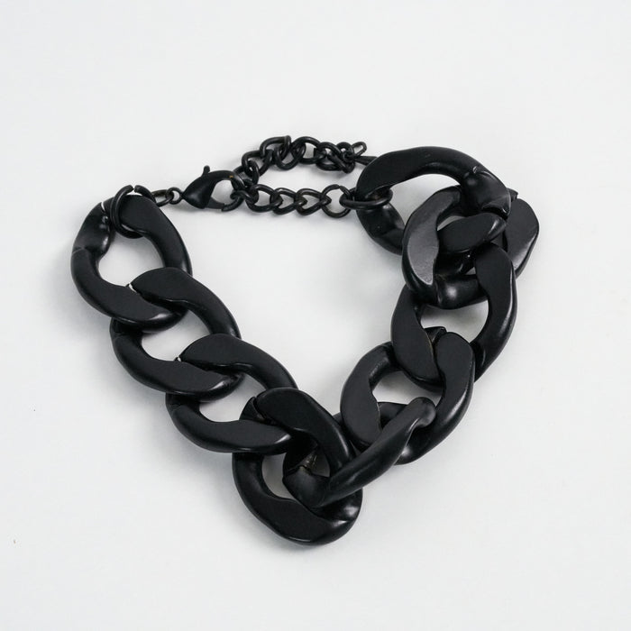 Vintage Black Chunky Chain Bracelet