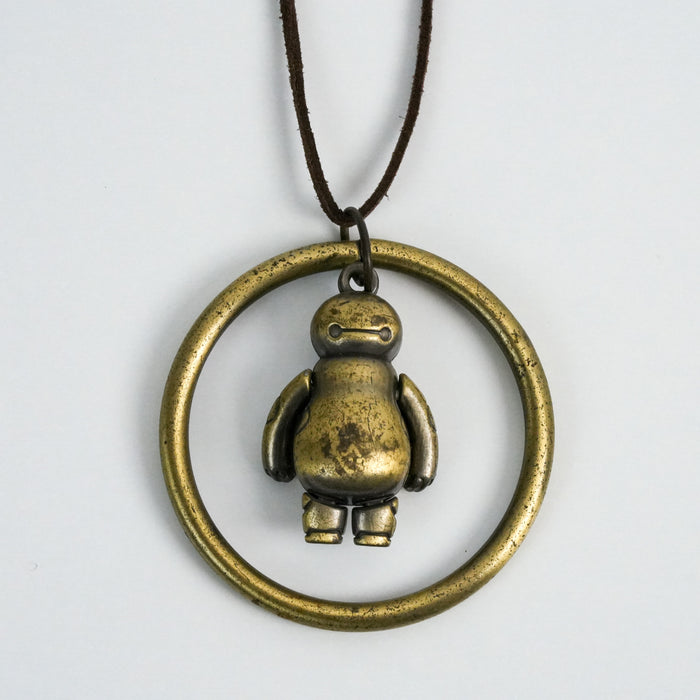 Vintage Gold-Tone Robot Pendant Necklace