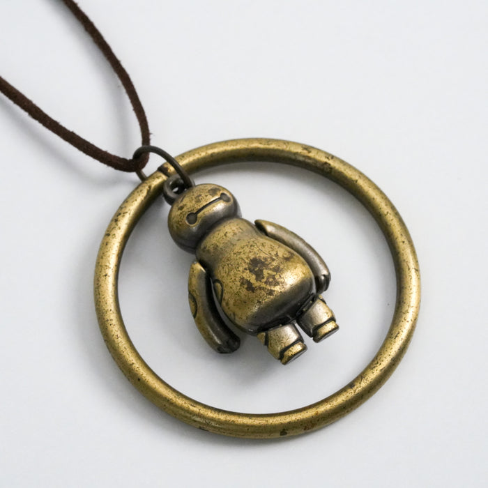Vintage Gold-Tone Robot Pendant Necklace