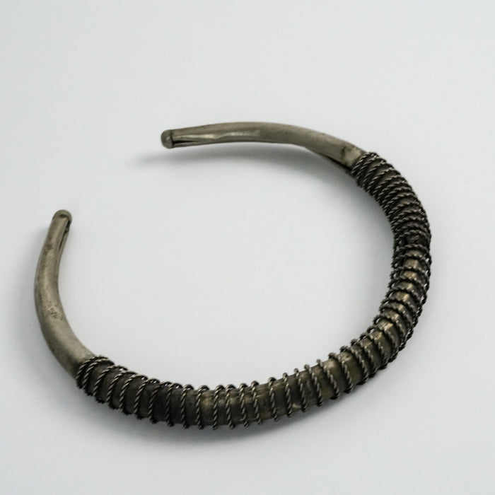 Vintage Silver-Tone Coiled Choker Necklace