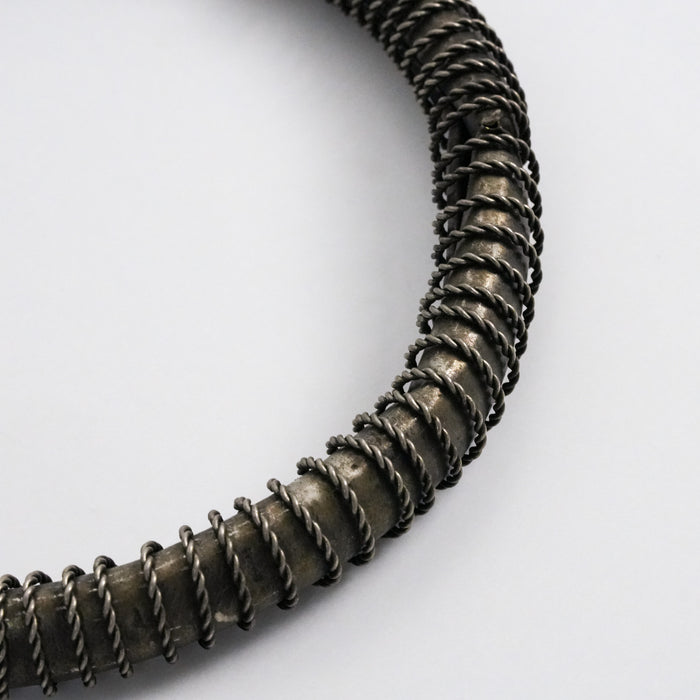 Vintage Silver-Tone Coiled Choker Necklace