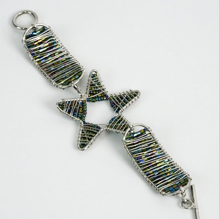 Vintage Beaded Star Statement Bracelet