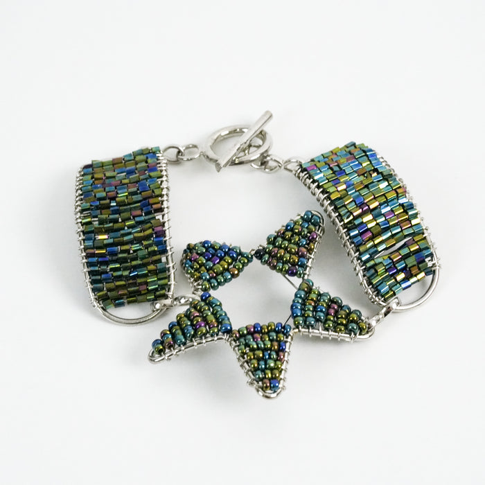 Vintage Beaded Star Statement Bracelet