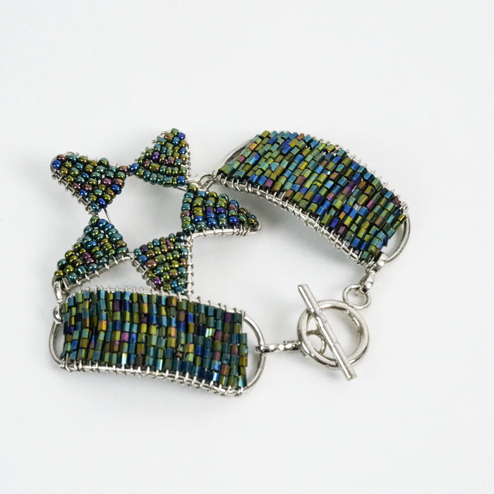 Vintage Beaded Star Statement Bracelet