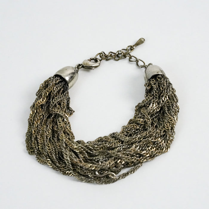Vintage Multi-Strand Chain Statement Bracelet