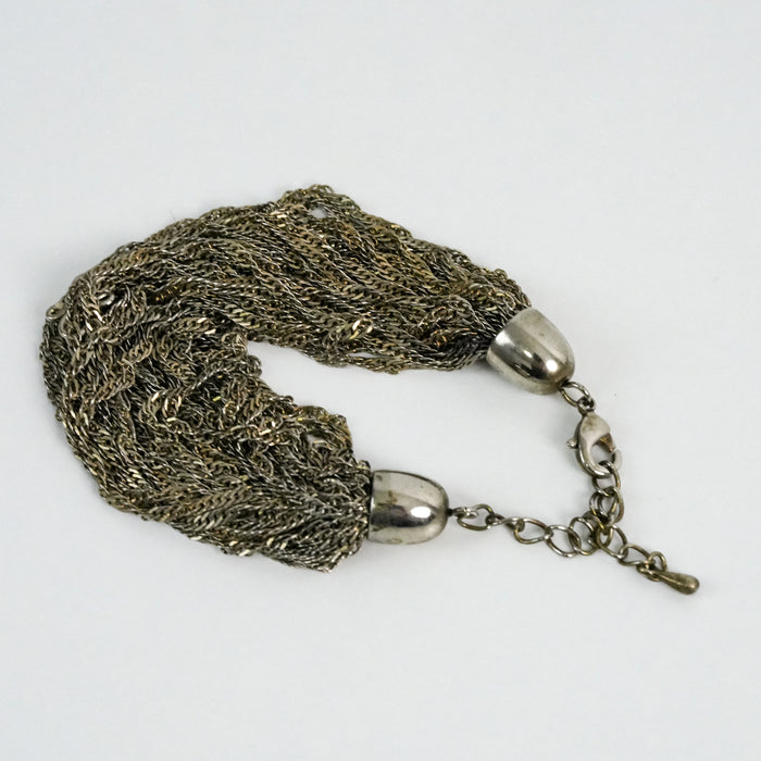 Vintage Multi-Strand Chain Statement Bracelet