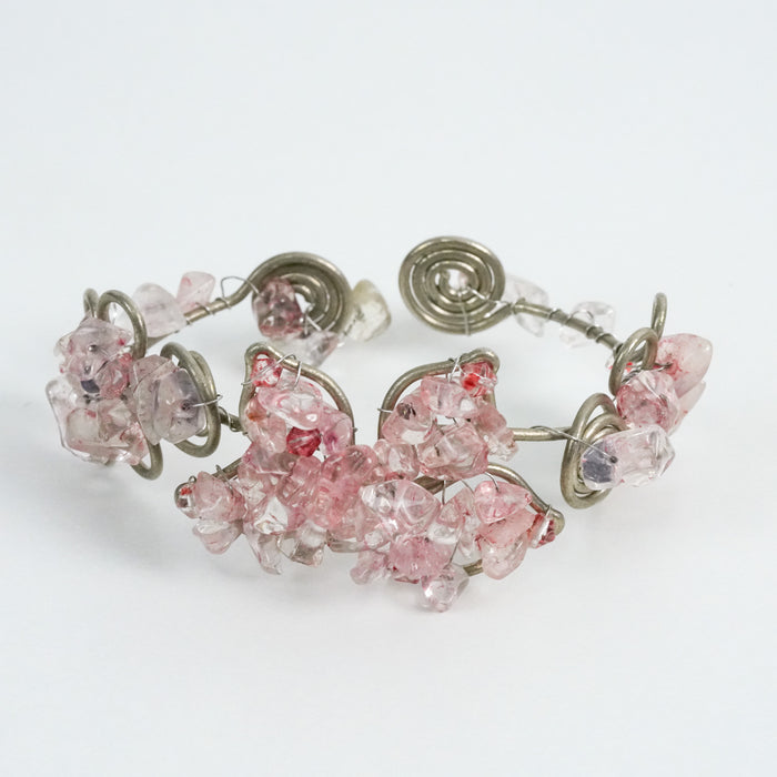 Vintage Pink Crystal Statement Bracelet
