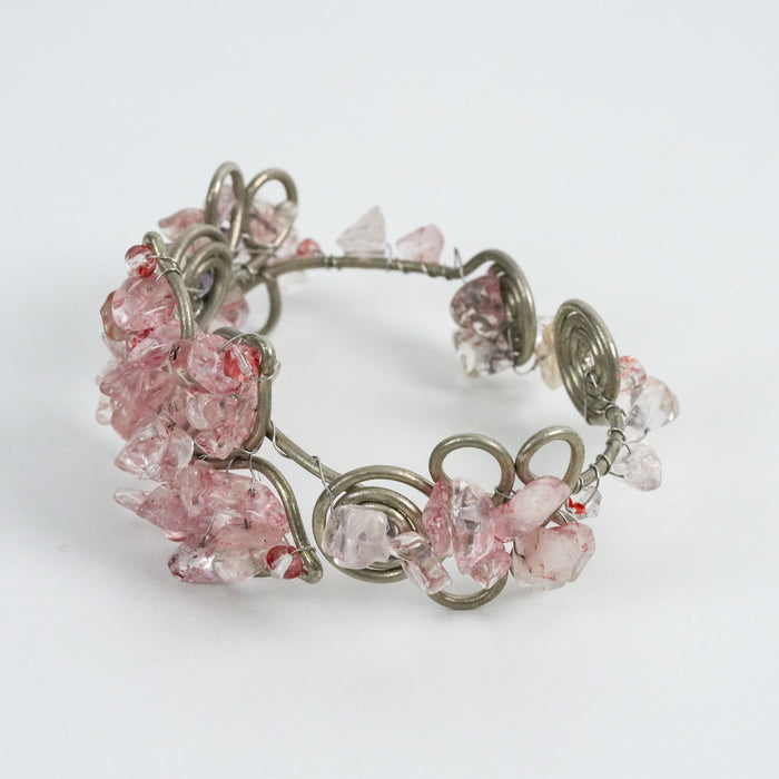 Vintage Pink Crystal Statement Bracelet