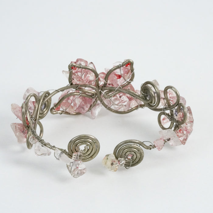 Vintage Pink Crystal Statement Bracelet