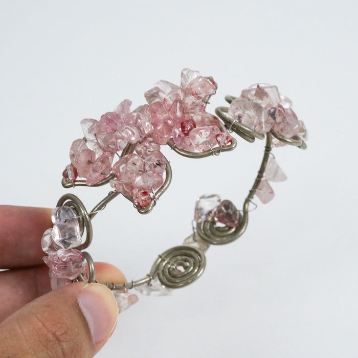 Vintage Pink Crystal Statement Bracelet