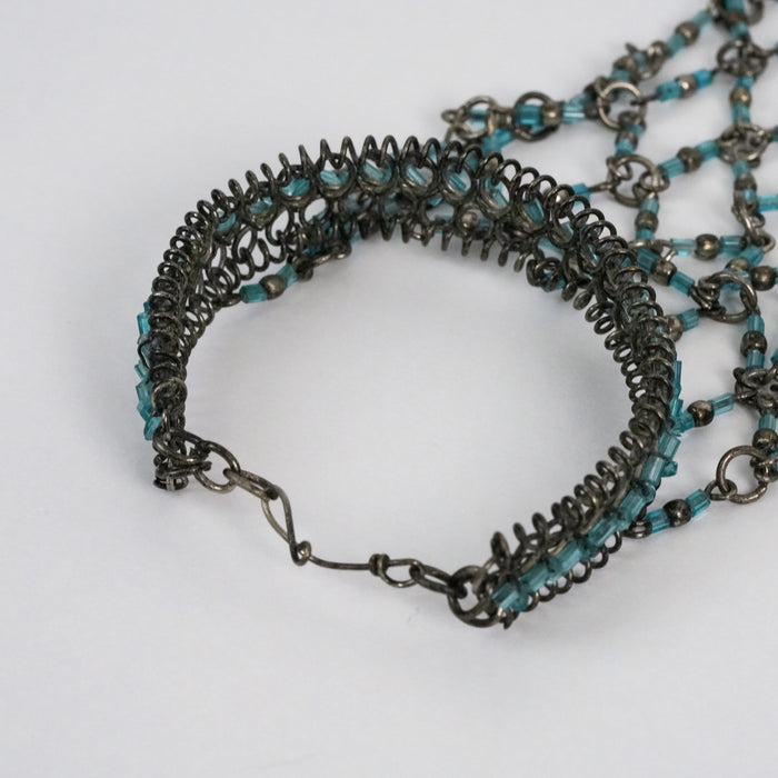 Vintage Beaded Hand Chain Bracelet