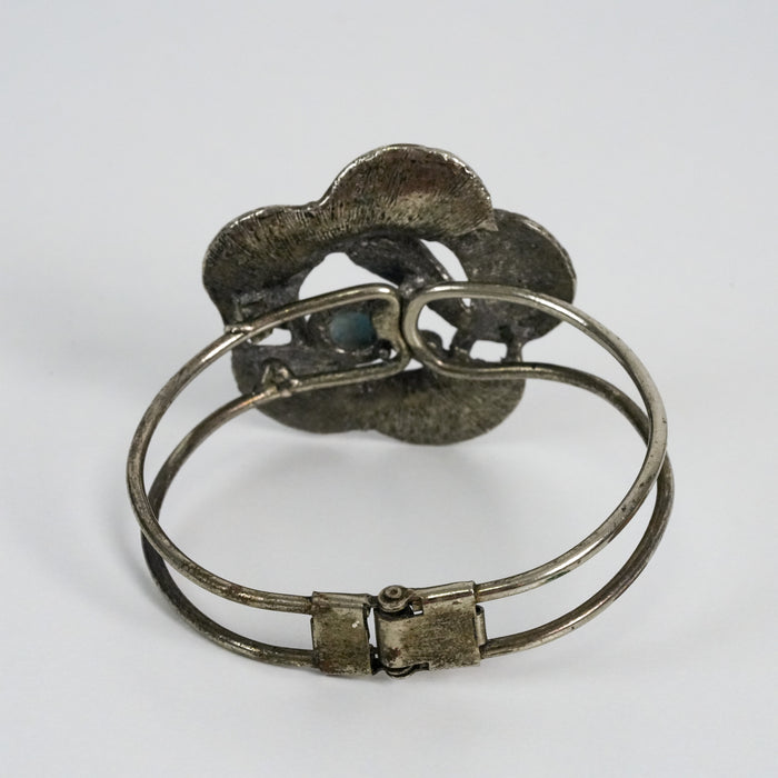 Vintage Floral Double-Band Cuff Bracelet