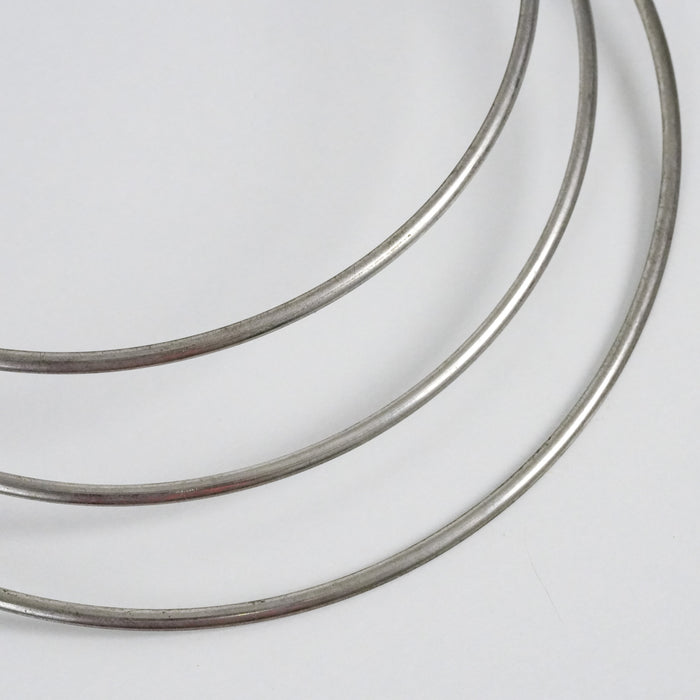 Vintage Silver-Tone Triple-Layer Choker Necklace