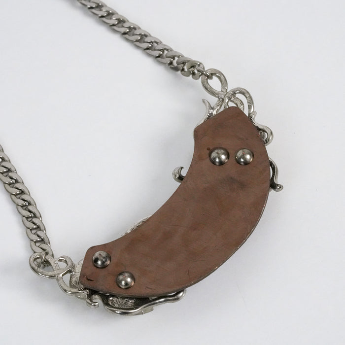 Vintage Brown Statement Necklace & Matching Earrings Set