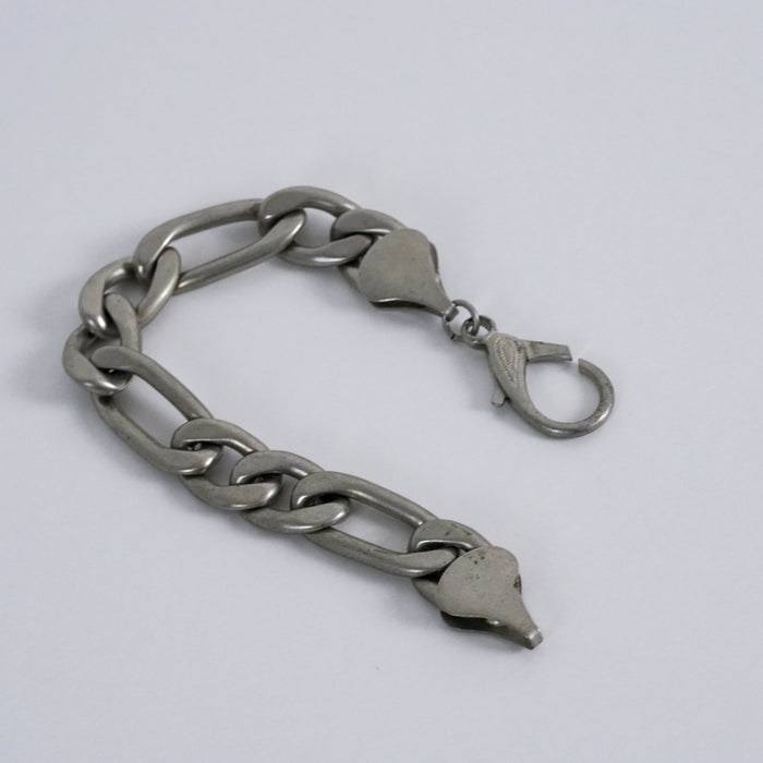 Vintage Silver Tone Chunky Chain Bracelet