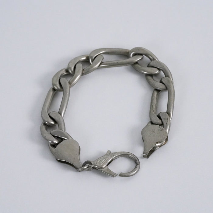Vintage Silver Tone Chunky Chain Bracelet