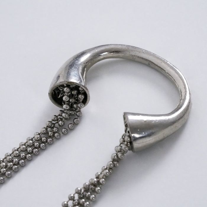 Vintage Silver Tone Convertible Multi-Strand Ball Chain Necklace